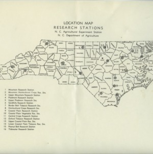 North Carolina Research Stations records, 1961-1965