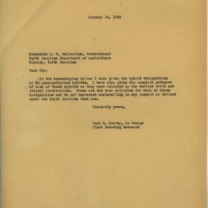 North Carolina Seed Law, 1941-1957