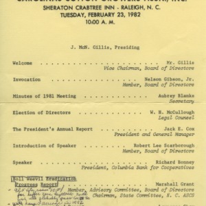 Cotton research organizations records, 1972-1982