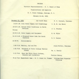 North Carolina Board of Farm Organizations and Agencies records, 1952-1955