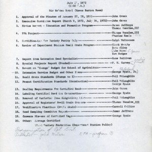 North Carolina Crop Improvement Association, Inc. records, 1971-1972