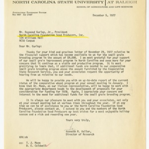 North Carolina Foundation Seed Producers records, 1972-1977