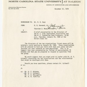North Carolina Foundation Seed Producers records, 1977-1980