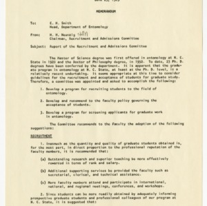 Entomology Department correspondence and records, 1965