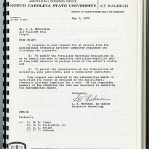 Kenneth L. Knight notebook on pesticides, 1967-1970