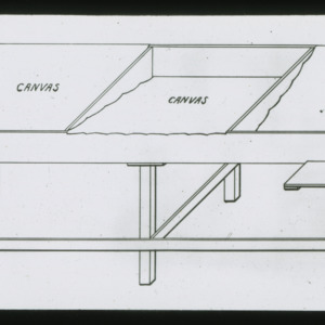 Drawing, Peach Sorting Table