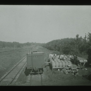 Transport, Loading Barrels onto a Railcar