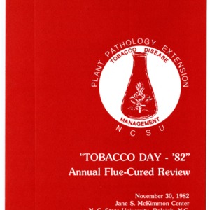 Tobacco Day: Annual Flue-Cured Review programs, 1982-1984