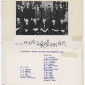 Department of Botany, including Plant Pathology, group photo, 1941