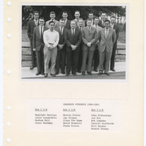 Plant Pathology Graduate Students group photo, 1960-1961