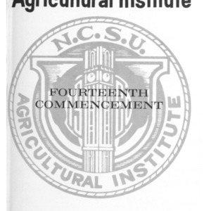North Carolina Agricultural Institute Fourteenth Commencement, May 16, 1975