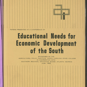 Conference on Education Needs for Economic Development of the South Series 7, Jun. 1962