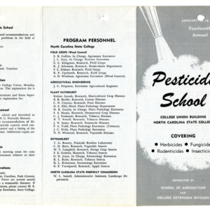 Pesticide School records, 1962