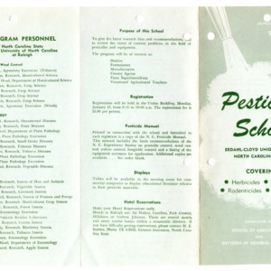 Pesticide School records, 1964