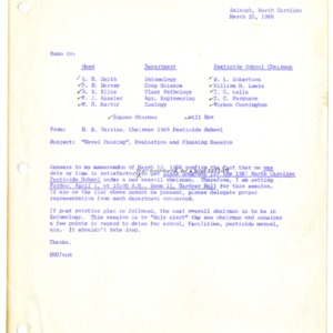 Pesticide School records, 1966