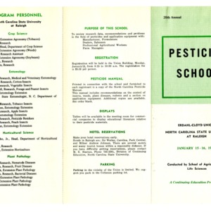 Pesticide School records, 1968