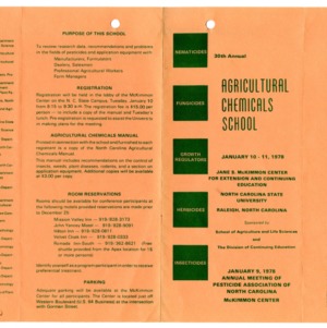 Agricultural Chemicals School annual event, 1977-1978