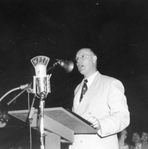 U.S. Secretary of Agriculture Charles F. Brannan speaking during Farm and Home Week