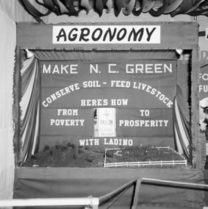 NC State Fair exhibit booth on agronomy, "Make NC Green"