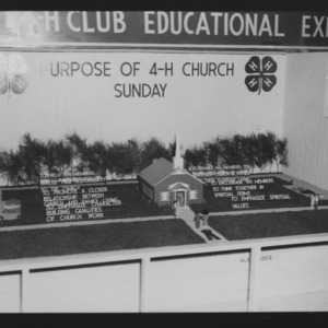 Alexander County 4-H Club exhibit "Purpose of 4-H Church Sunday" at NC State Fair