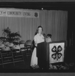 1957 4-H Club Week: Joretta Clark, Public Speaking Winner