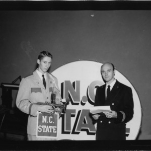 Robert A. Barnes with N.C. State band member