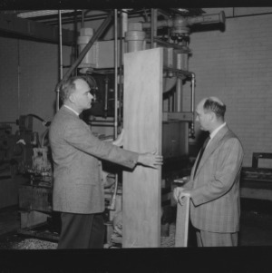 Dean Richard J. Preston and Professor Roy M. Carter in Kilgore Hall