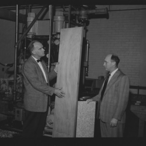 Dean Richard J. Preston and Professor Roy M. Carter in Kilgore Hall