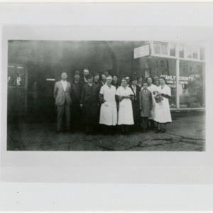 Group photo standing outside Stanly County Farm and Home Market