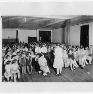 Lecture audience, including children