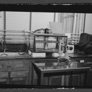 Chemical engineering lab equipment in cold room