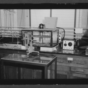 Chemical engineering lab equipment in cold room