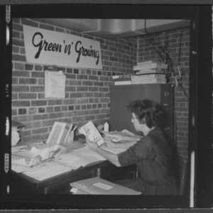 Dot Vanderbilt at Green 'n' Growing Magazine office