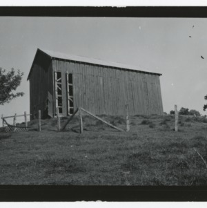 Exterior of burley tobacco barn