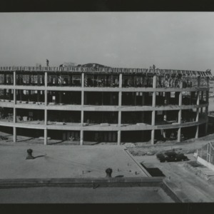 N.C. State College Harrellson Hall round classroom building, construction