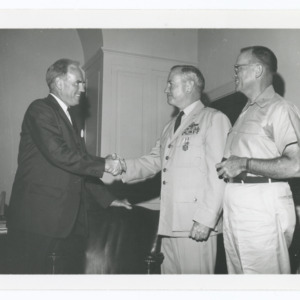 John Caldwell with Col. Paul at Paul's retirement
