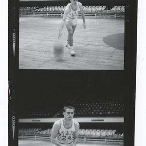Basketball action shots of Ron Erb