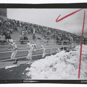 Sidelines of NC State Wolfpack football game in Laramie, WY
