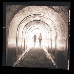 Pedestrian tunnel under railroad