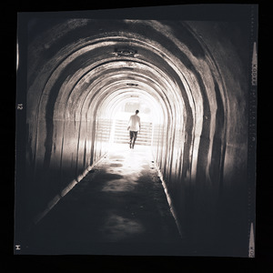 Pedestrian tunnel under railroad