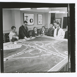 Highway interchange model at Engineers' Fair 1962