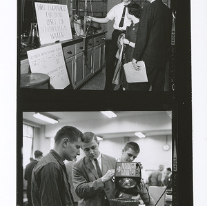 Booths and exhibits at Engineers' Fair 1962