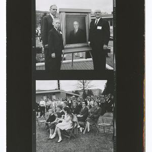 Unveiling of portrait of Dean J. H. Lampe & audience at Engineers' Fair 1962