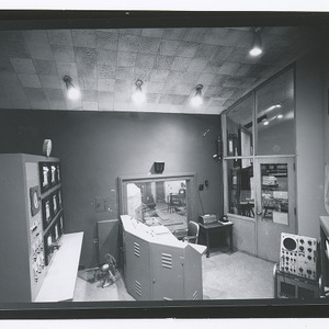 Control room in atomic reactor building