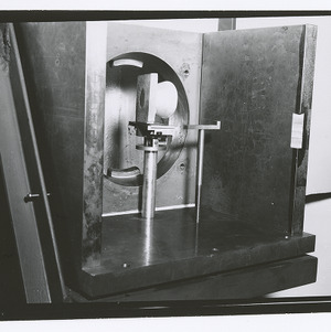 Close up of device in atomic reactor building