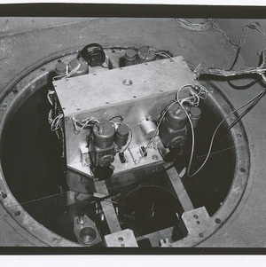 Machine in floor of atomic reactor building