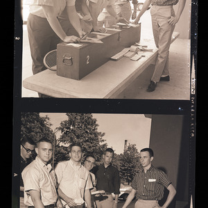 Students voting in 1962 campus election