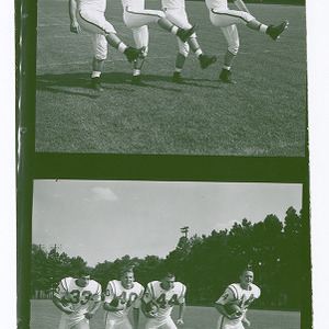Football action shots of Pete Falzarano, Tony Koszarsky, Joe Scarpati, and Jim Rossi, 1962