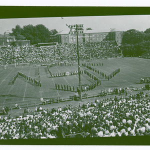 Band formations at State-Clemson football game