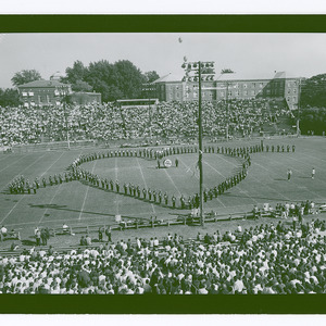 Band formations at State-Clemson football game